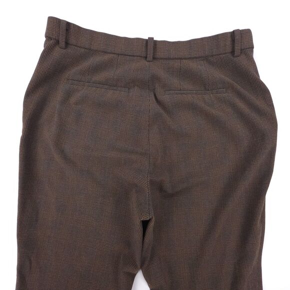 NEW Uniqlo Smart 2-Way Stretch Glen-Checked Ankle Pants Brown Academia Old Money - Picture 6 of 6